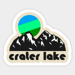 Retro Crater Lake ))(( Tourist Souvenir National Park Design Sticker